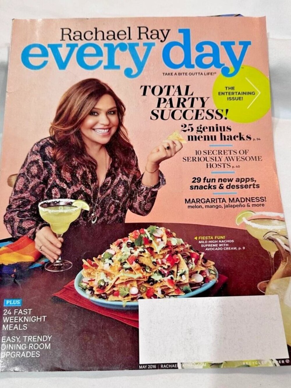 Rachael Ray Every Day Magazine May 2016 Entertaining Issue Recipes Party Food